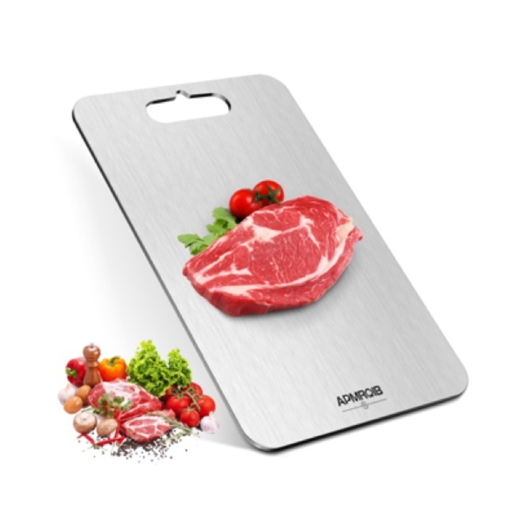 APMRQIB 100% Pure Titanium Cutting Board - Silver